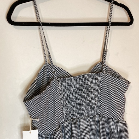 Forever 21 woven dress Black/white Sundress Mini size l - Picture 5 of 6